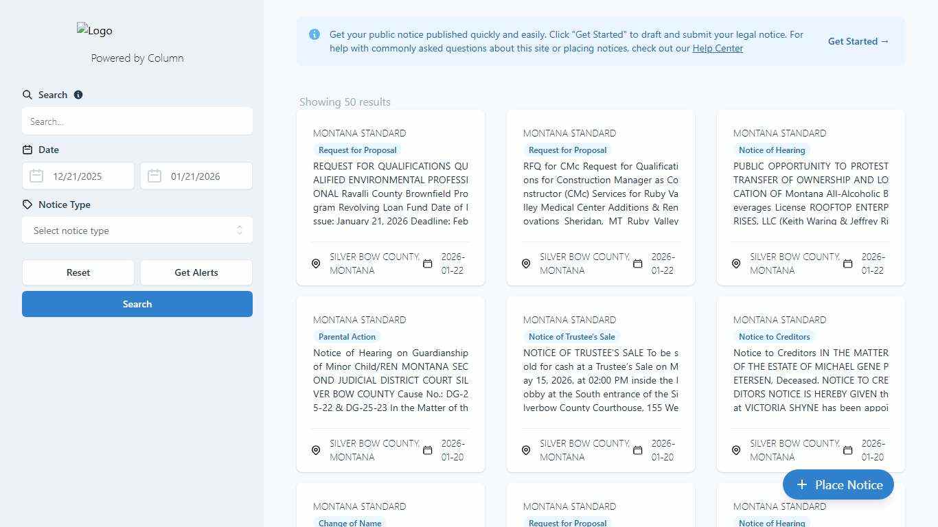 Public Notices | Montana Standard